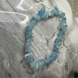 Aquamarine Blue Chip Bracelet - Genuine Crystal - NWOT